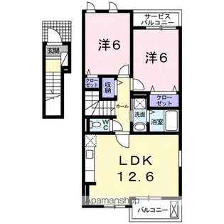 メゾンド・デスパシオ【2階】の間取り