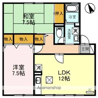 滋賀県彦根市東沼波町【アパート】の間取り