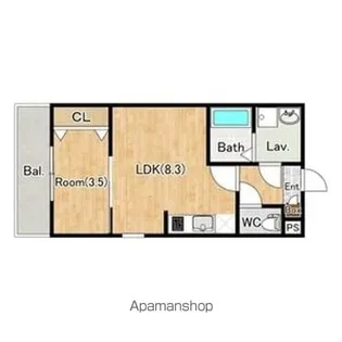 ジーメゾン千葉出洲港ラビアン【201号室】の間取り