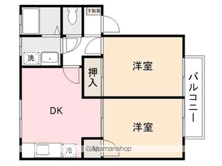 リバティハイツA・B【2階】の間取り