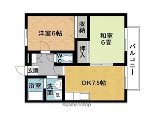 ニュー,ソシアA【1階】の間取り