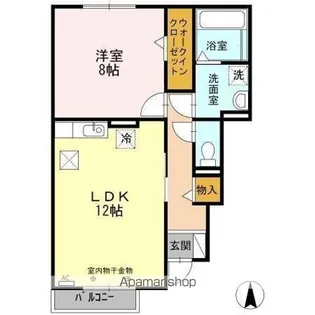 フォンターナ B棟【1階】の間取り