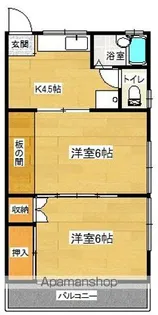 コーポ渡辺【201号室】の間取り