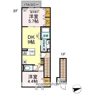 アンジュール等々力【2階】の間取り