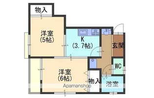 コートS北町【202号室】の間取り