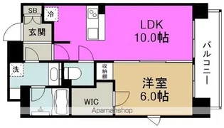 ランドセントラル梅田【7階】の間取り