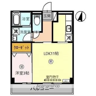 トスカーナRN【3階】の間取り
