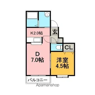 パークリュクスN18 ロイヤルヴィラ【103号室】の間取り