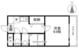 メゾン愛荘【411号室】の間取り