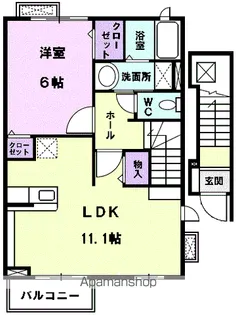 ベルクラールA【2階】の間取り