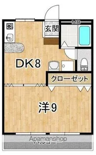 コーポオメガ【1階】の間取り