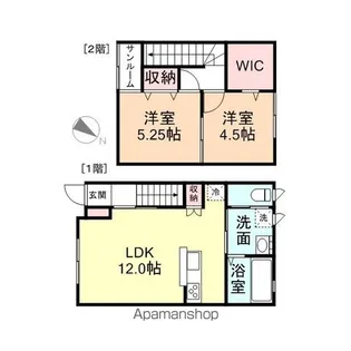 ファイン木津A【5号室】の間取り