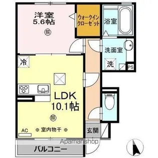 ISLAND M’S (アイランドエムズ)【1階】の間取り