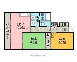 フローラルマンション【2階】の間取り
