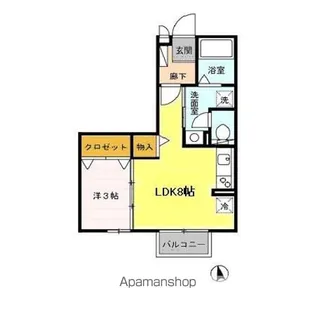 プレジール【206号室】の間取り