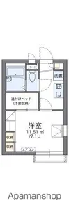 レオパレス五月山【201号室】の間取り