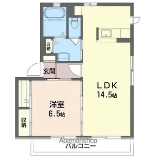 パティオソレアードB【201号室】の間取り
