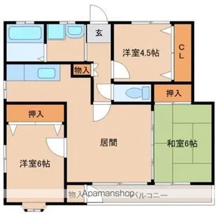 サンコーポラス【4D号室】の間取り