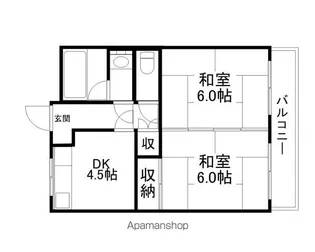 コーポ丸商【403号室】の間取り