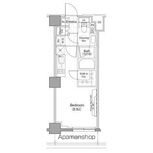 ザ・パークハビオ新宿【2階】の間取り