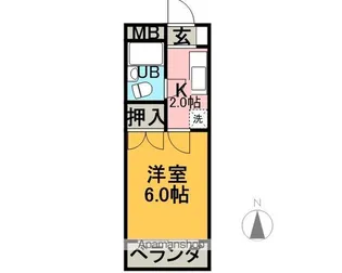 ハイツふみ【104号室】の間取り