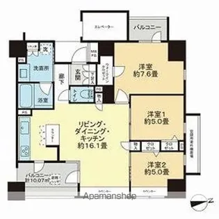 グーディッシュ西新井弐番館【5階】の間取り