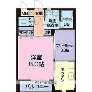 LE NORD E【201号室】の間取り