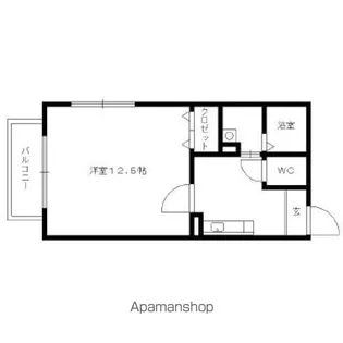 リースランド富士見Ⅰ【A206号室】の間取り