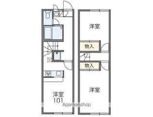 カサベルテSHIMAⅡ【114号室】の間取り