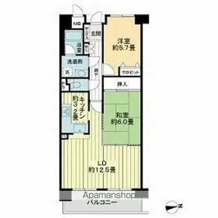 ライオンズマンション富沢【3階】の間取り