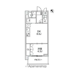 ウィルテラス押上【6階】の間取り