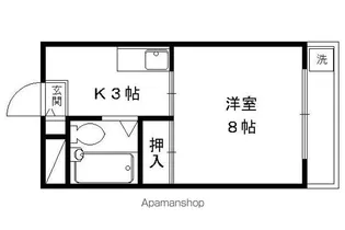 ハイツ華園【102号室】の間取り