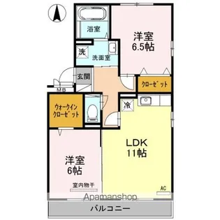 メゾン定正 A【3階】の間取り