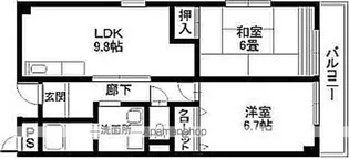 スギヒラハイツ【6階】の間取り