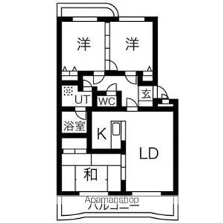 グローリィ平子西【3階】の間取り
