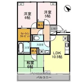 ジョルナーレ小立野 B【1階】の間取り