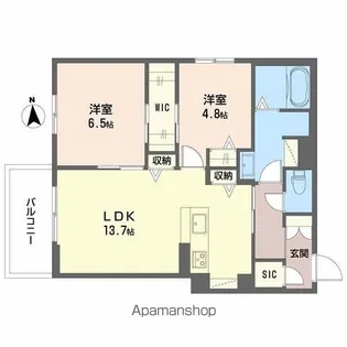 シャーメゾンバルーンフラワー【2階】の間取り