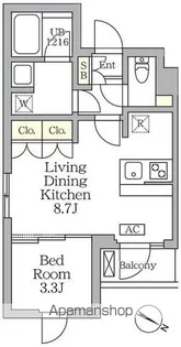 アジールコート三宿テラス【3階】の間取り