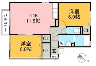 ウィルモア 土佐【1階】の間取り