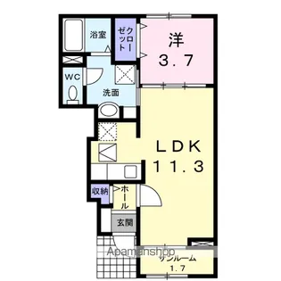 DEAR COURT Ⅲ【1階】の間取り