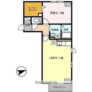 アムール大沼【202号室】の間取り