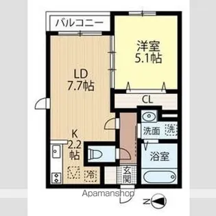 ATLANTIS HASSAMU【2階】の間取り