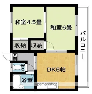 フラワーハイツ【2階】の間取り