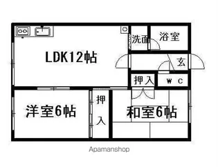 山田マンション1【5号室】の間取り