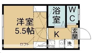 ブルーシャトー川内【203号室】の間取り