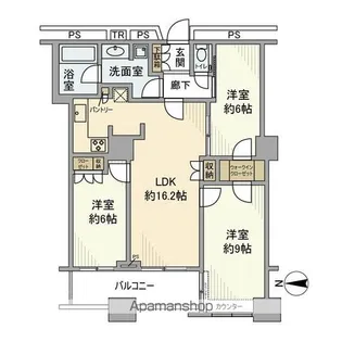ラグナタワー【16階】の間取り