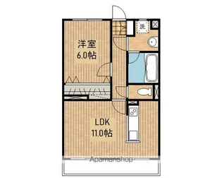 モンマルトルB【102号室】の間取り
