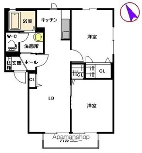 グリーンゲイト Ⅰ棟【2階】の間取り