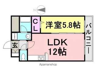 メルベーユ立花【3階】の間取り