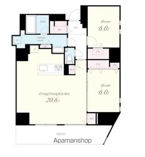 テアトル神南【17階】の間取り